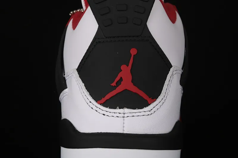 All categories Air Jordan Jordan series basketball shoes Air Jordan 4 new version Air Jordan 4 "Varsity Red" AJ4 Jordan 4 re-engraved first year white black red basketball shoes 308497-110